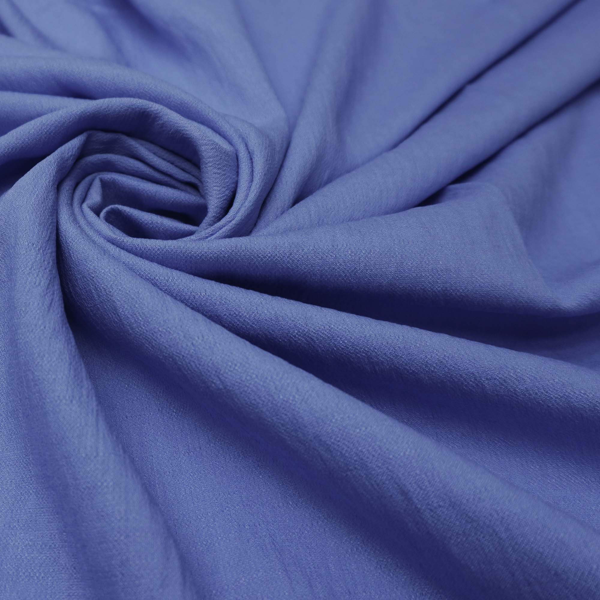 Tecido viscose twill com textura de linho azul serenity