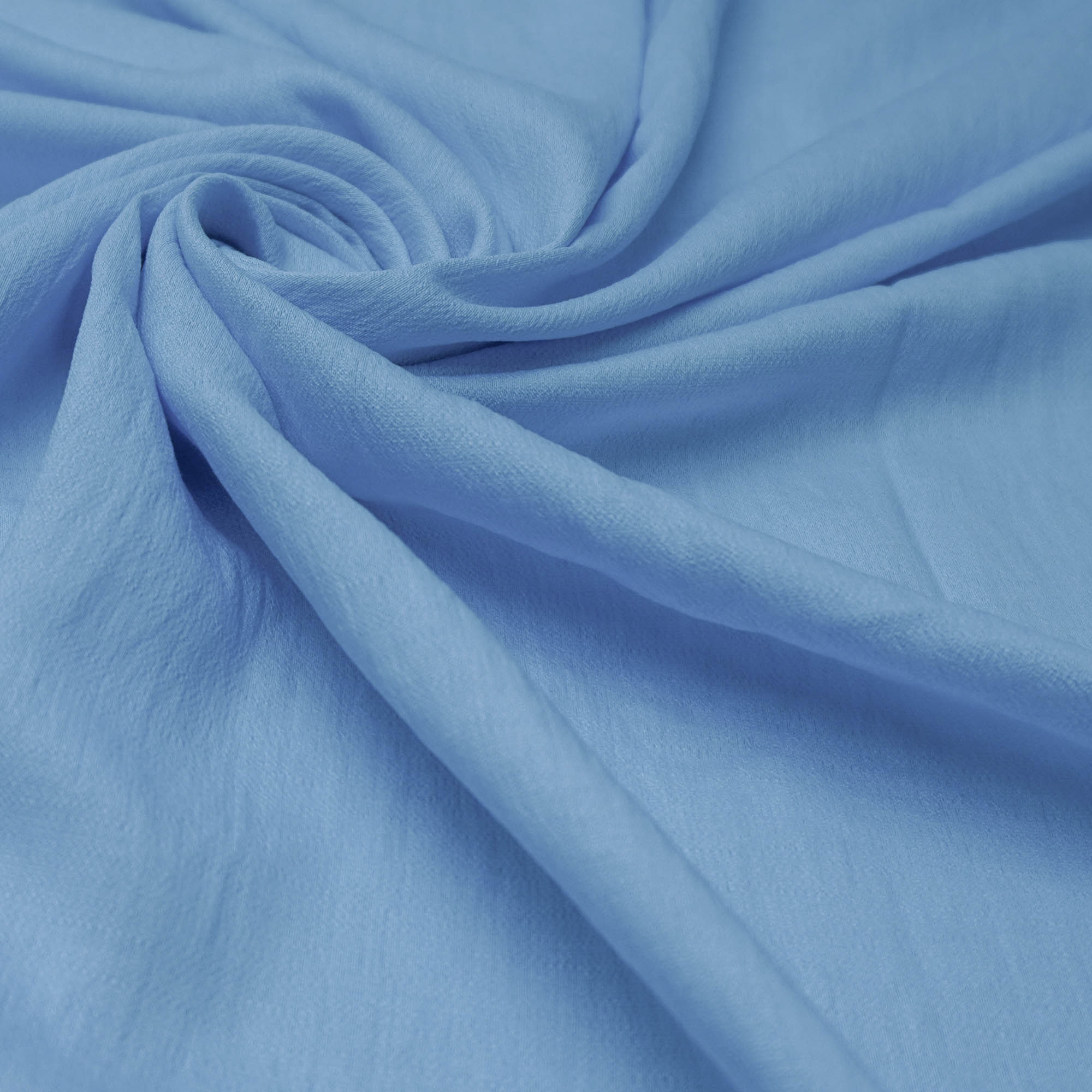 Tecido viscose twill com textura de linho azul celeste