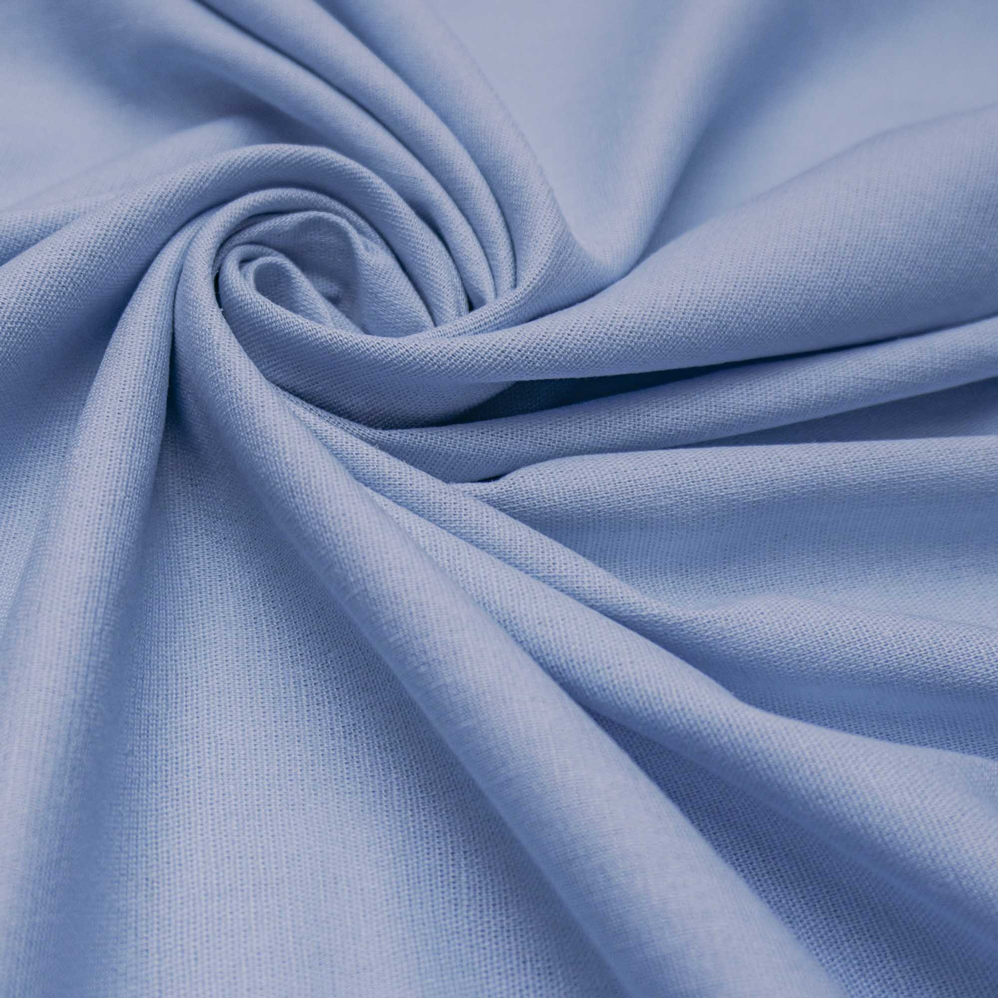 Tecido linho misto com elastano azul claro