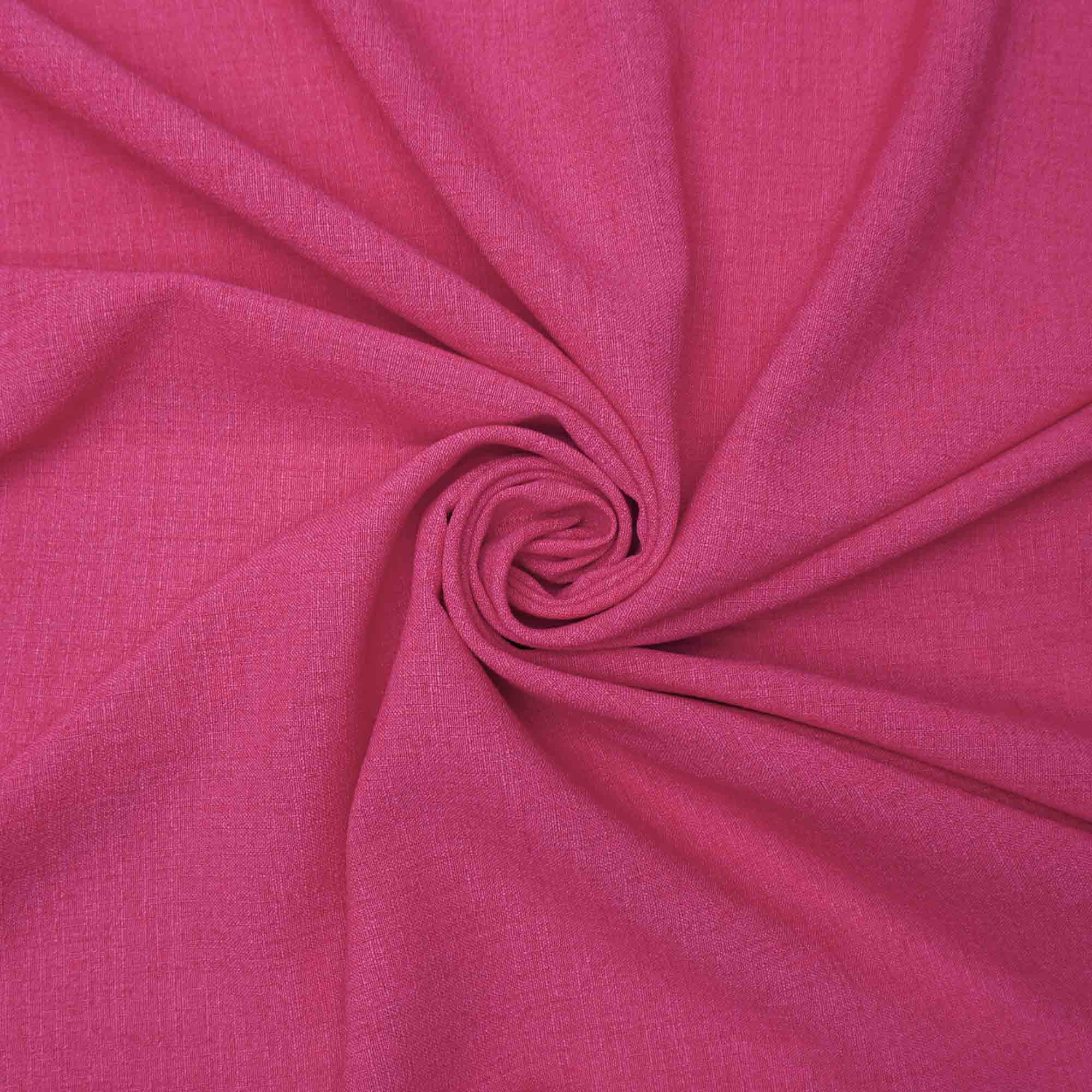 Tecido poliester com textura de linho pink