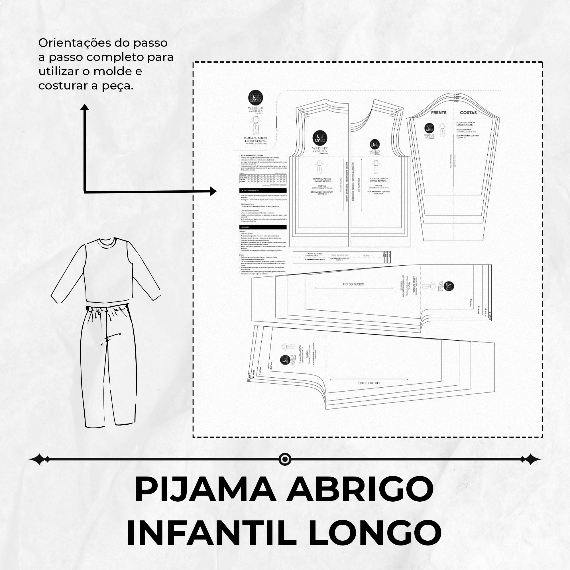 Molde pijama abrigo infantil longo by Marlene Mukai Maximus
