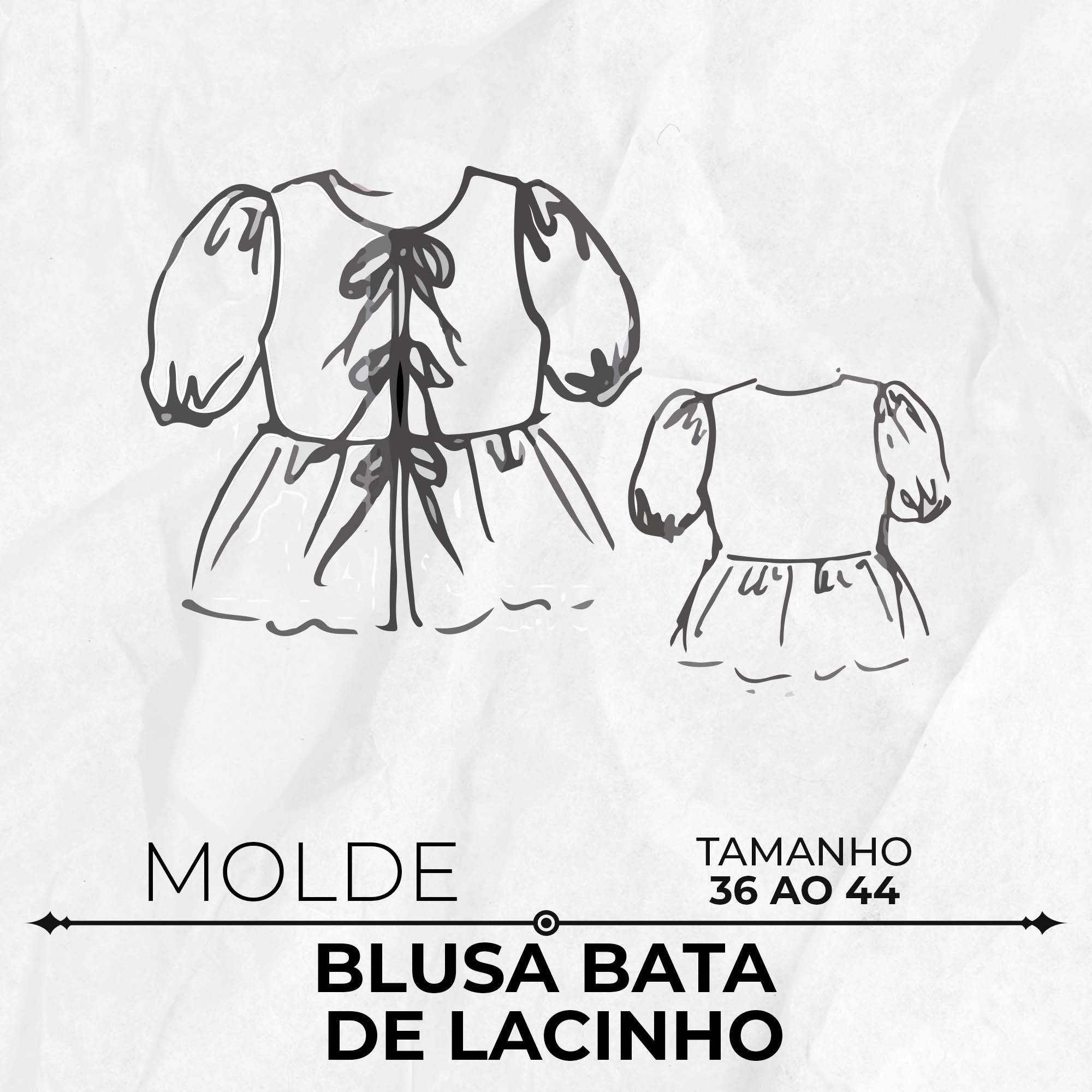 Molde blusa bata de lacinho by Marlene Mukai Maximus