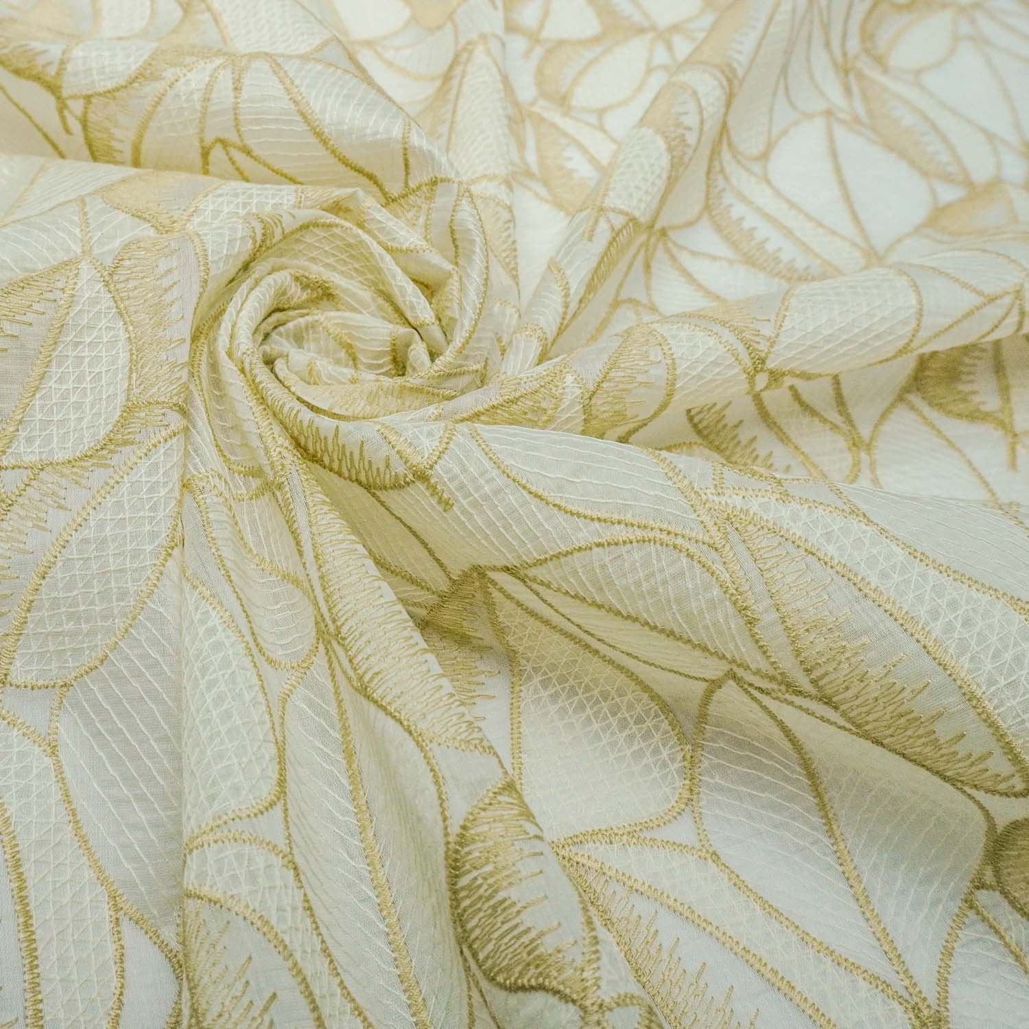 Tecido liocel bordado off white Maximus - Main Image