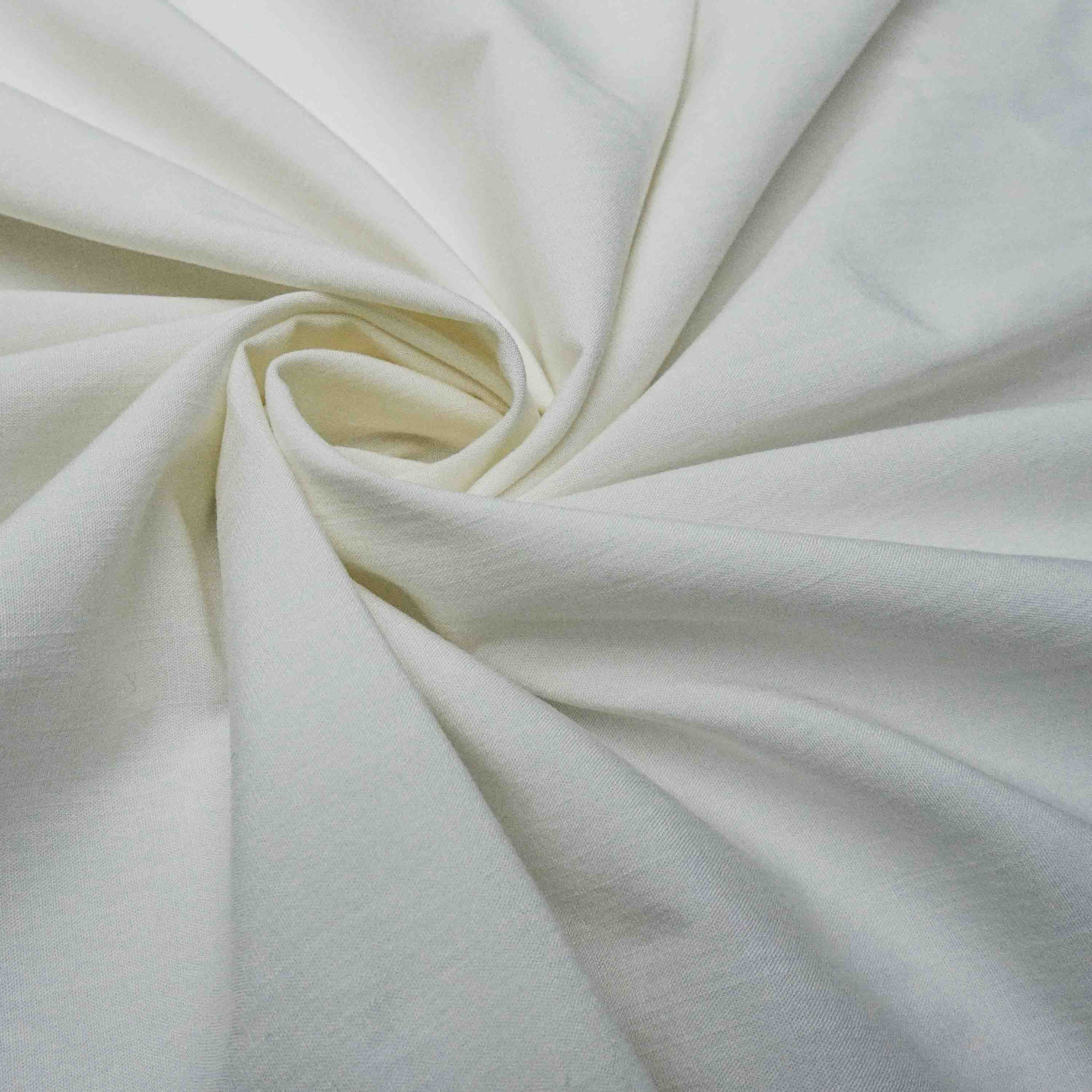 Tecido liocel com trama de linho off white Maximus