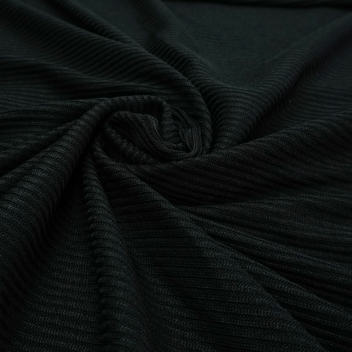 Tecido malha tricot canelada preto Maximus - Main Image